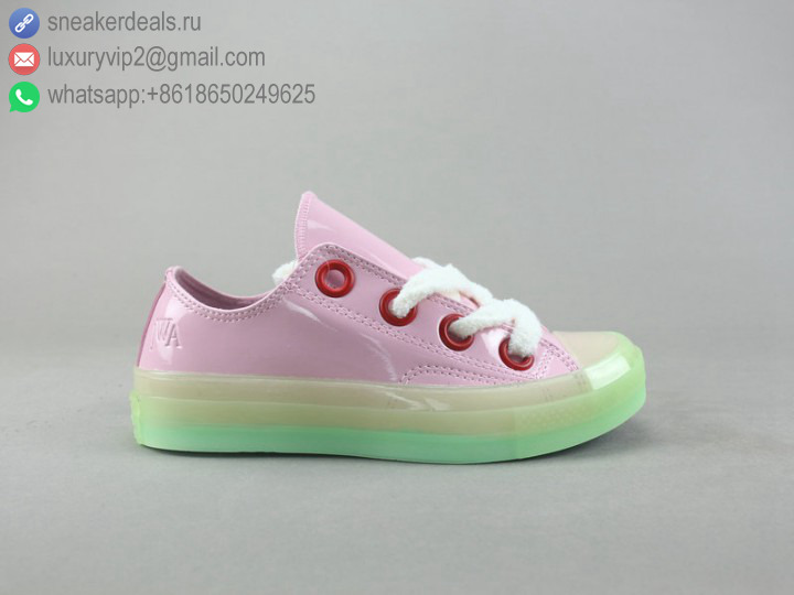 CONVERSE ALL STAR CANDY PINK PATENT UNISEX LEATHER SKATE SHOES